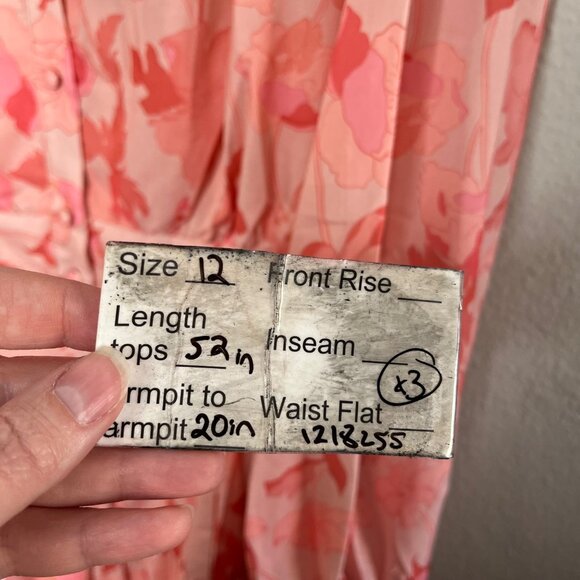 Petal & Pup Forever Print Pink Floral Tiered Midi Dress Long Sleeves Size 12 - Picture 11 of 11